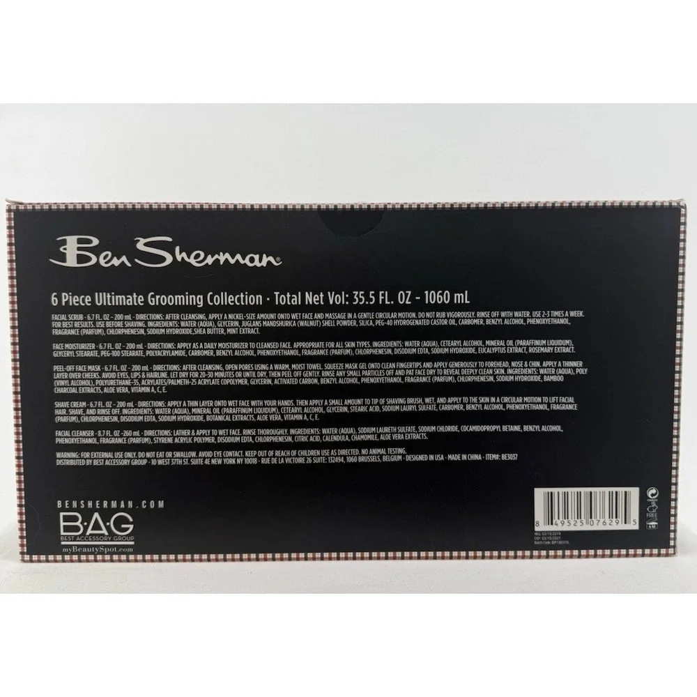 Ben Sherman Men's 6 Piece Ultimate Grooming Collection Gift Box Set New in Box